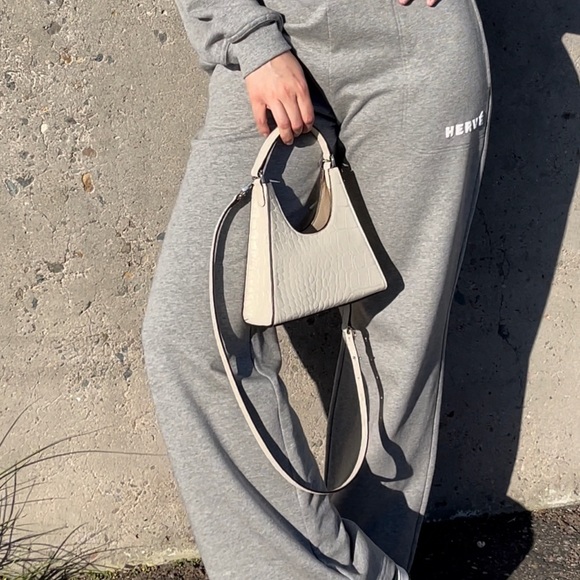 STAUD Mini Croc Embossed Leather Hobo Bag - Picture 10 of 11